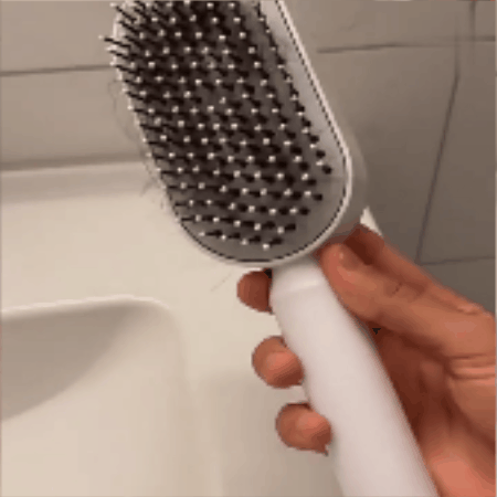 Self-cleaning hair brush
